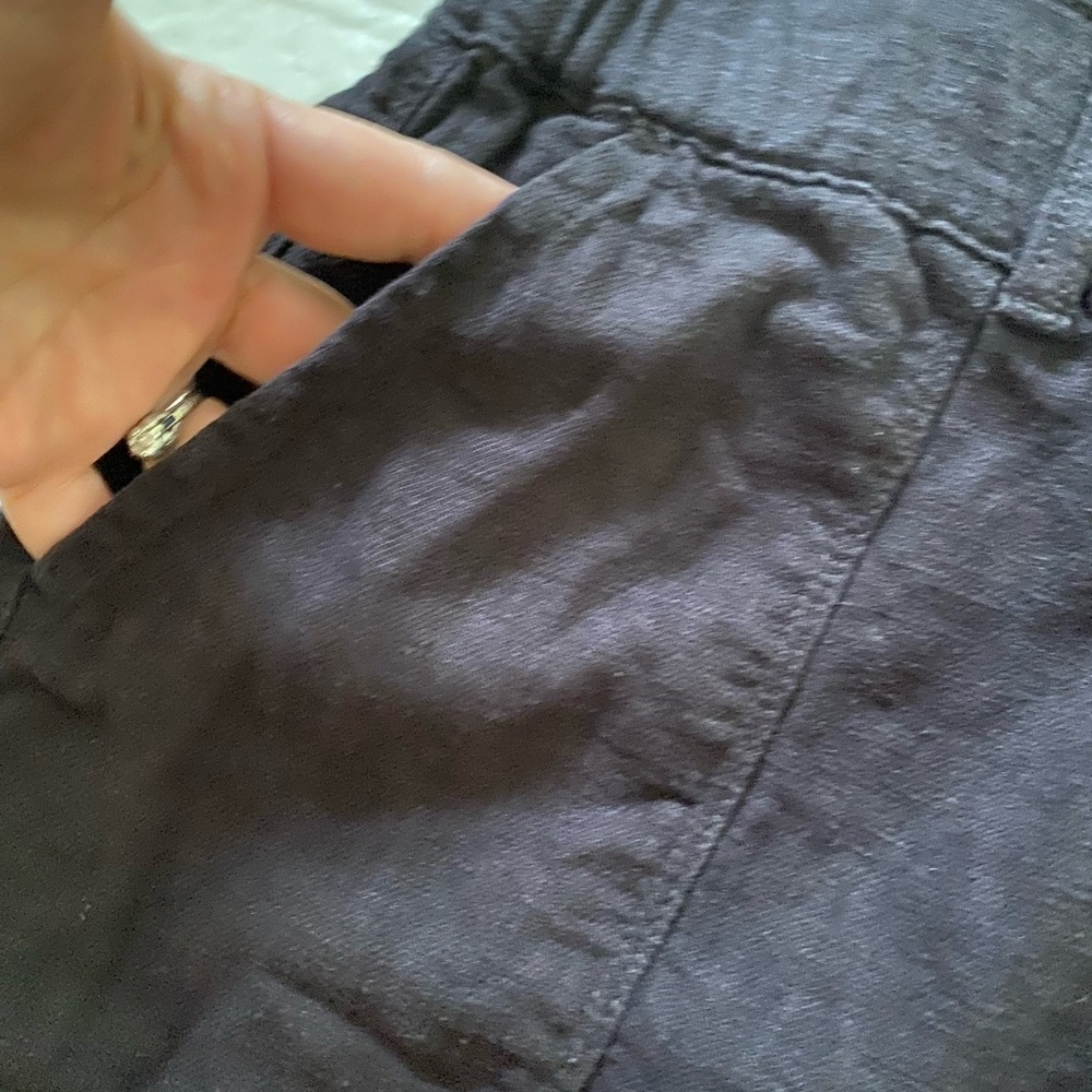 Blank NYC Women Black Rayon Casual Crop Pants Size large - Picture 6 of 7